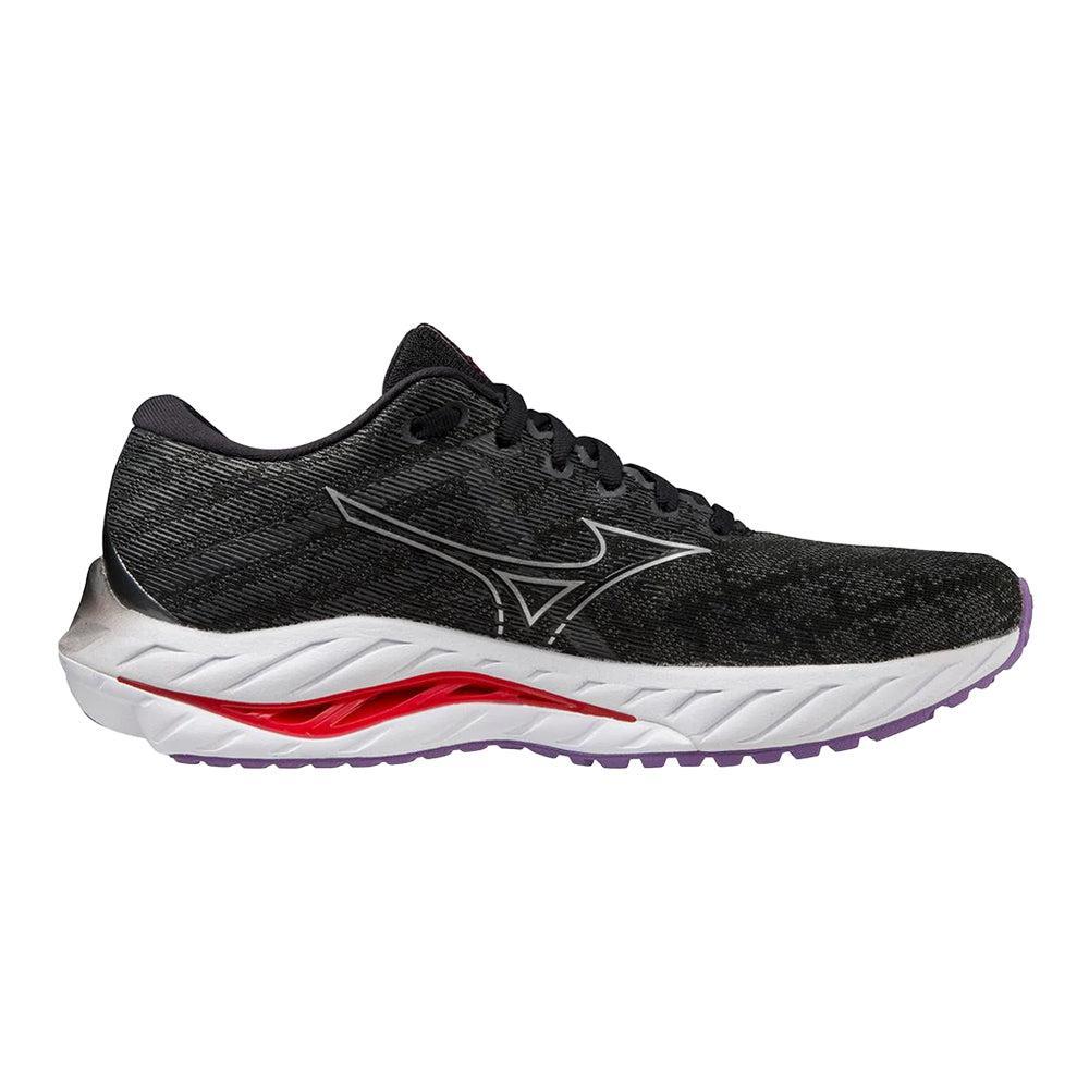 Women's Mizuno Wave Inspire 19, Black/Silver, 6.5 B Medium