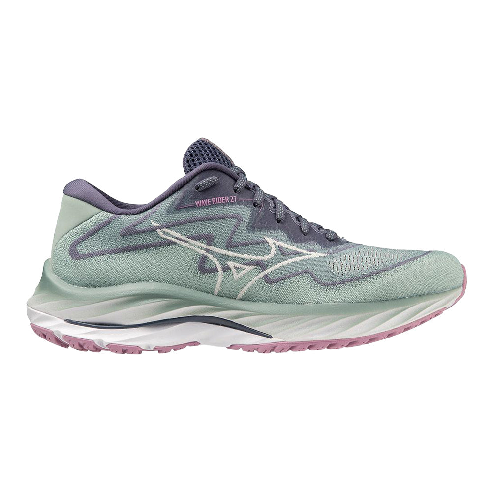 Mizuno-Women's Mizuno Wave Rider 27 SSW-Blue Surf/Snow White-Pacers Running