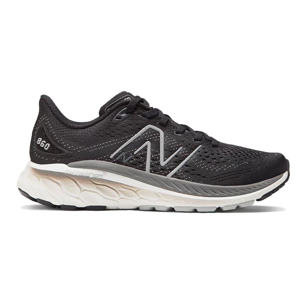 Women's New Balance Fresh Foam X 860v13, Black/Castlerock, 6 B Medium