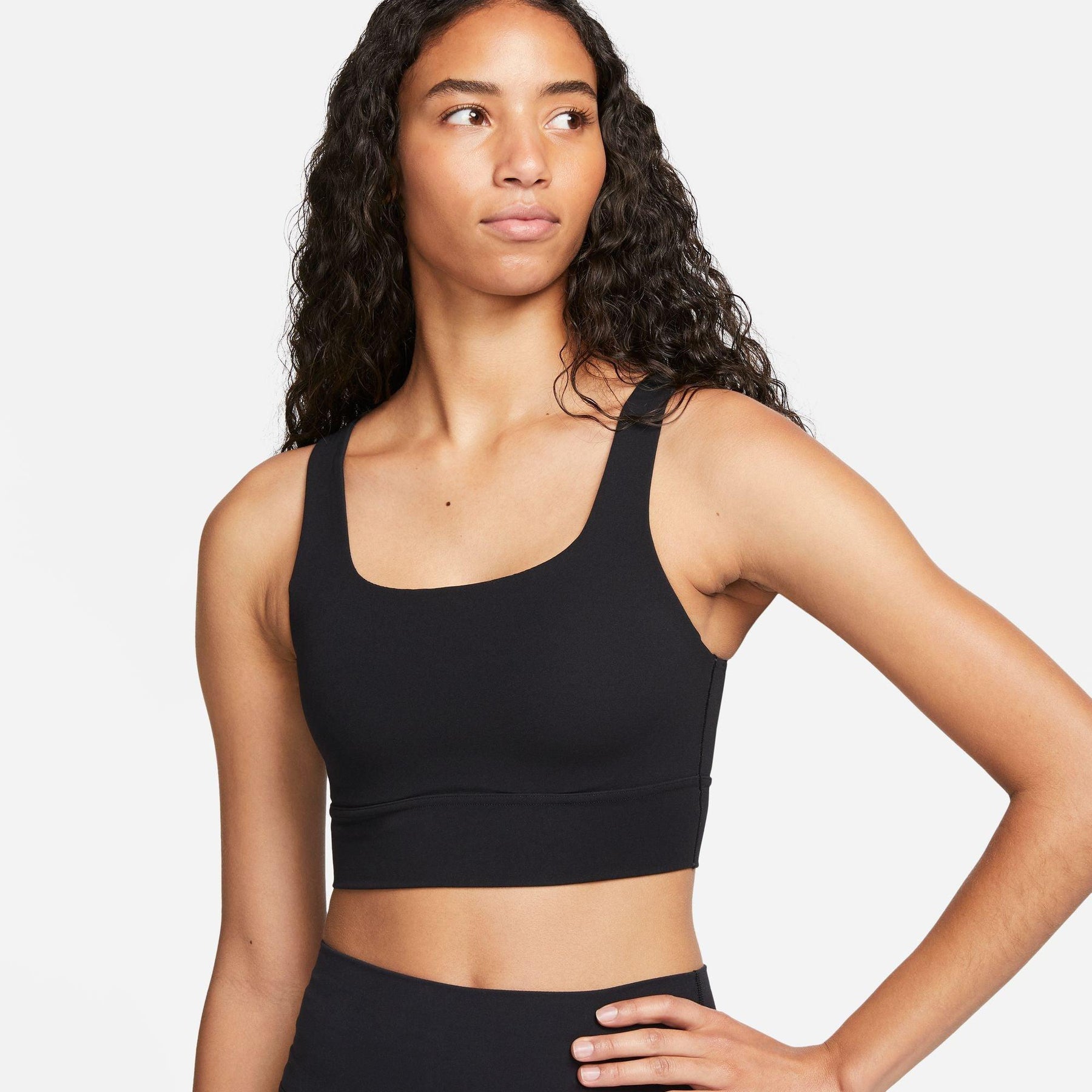 Buy Nike Women's Dri-FIT Swoosh Sports Bra (Plus Size) White in KSA -SSS