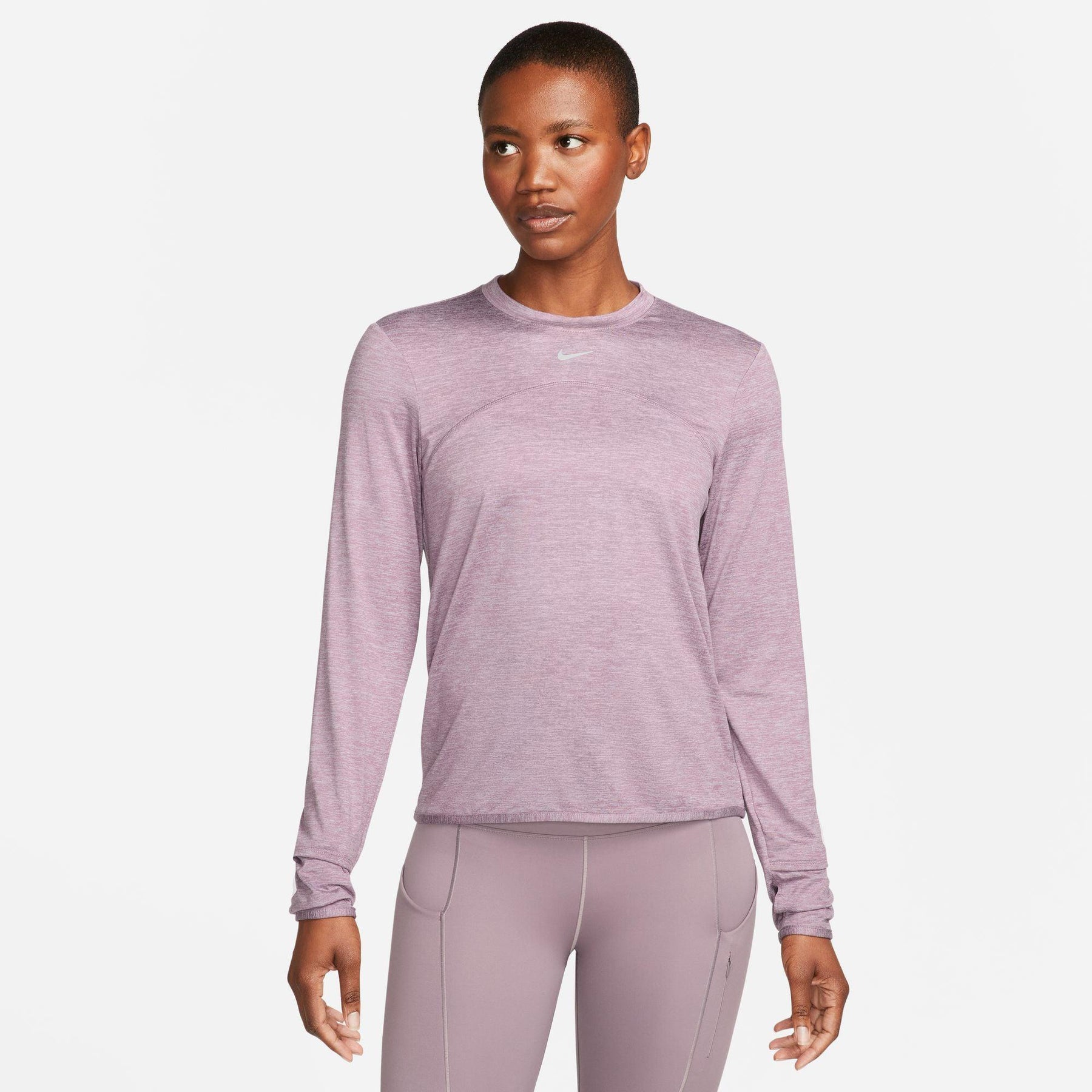 Nike Yoga Womens Dri-FIT Tee Purple XS