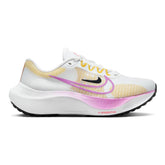 Nike-Women's Nike Zoom Fly 5-White/Rush Fuchsia-Vivid Sulfur-Pacers Running