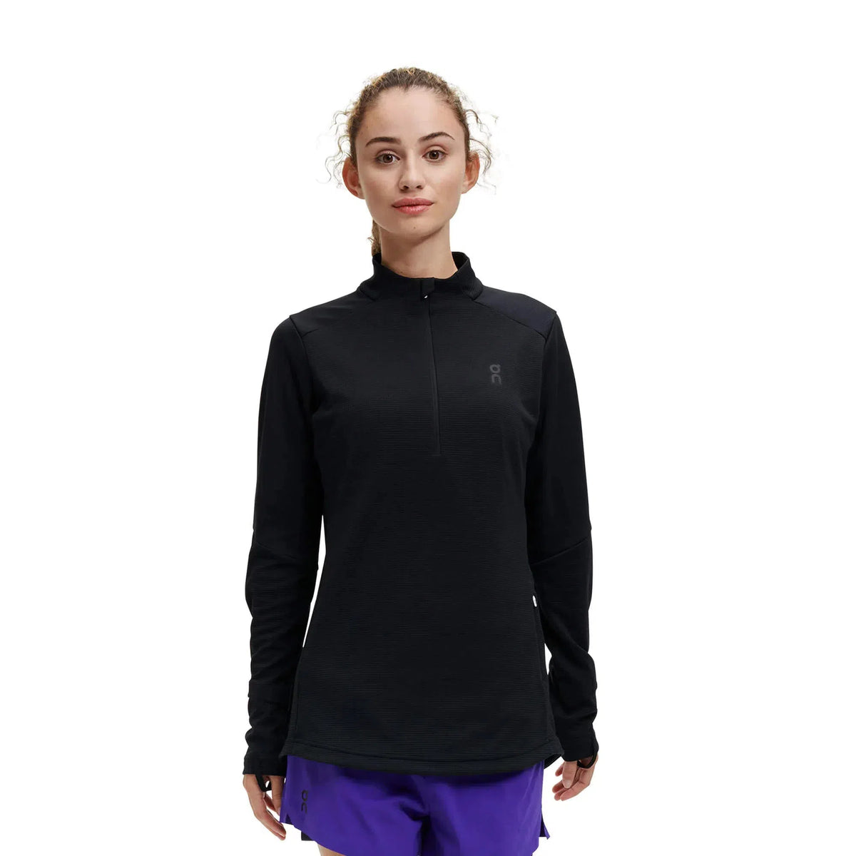 On-Women's On Climate Shirt-Black-Pacers Running