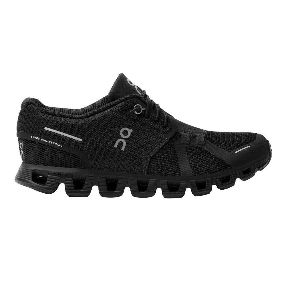 On-Women's On Cloud 5-All Black-Pacers Running