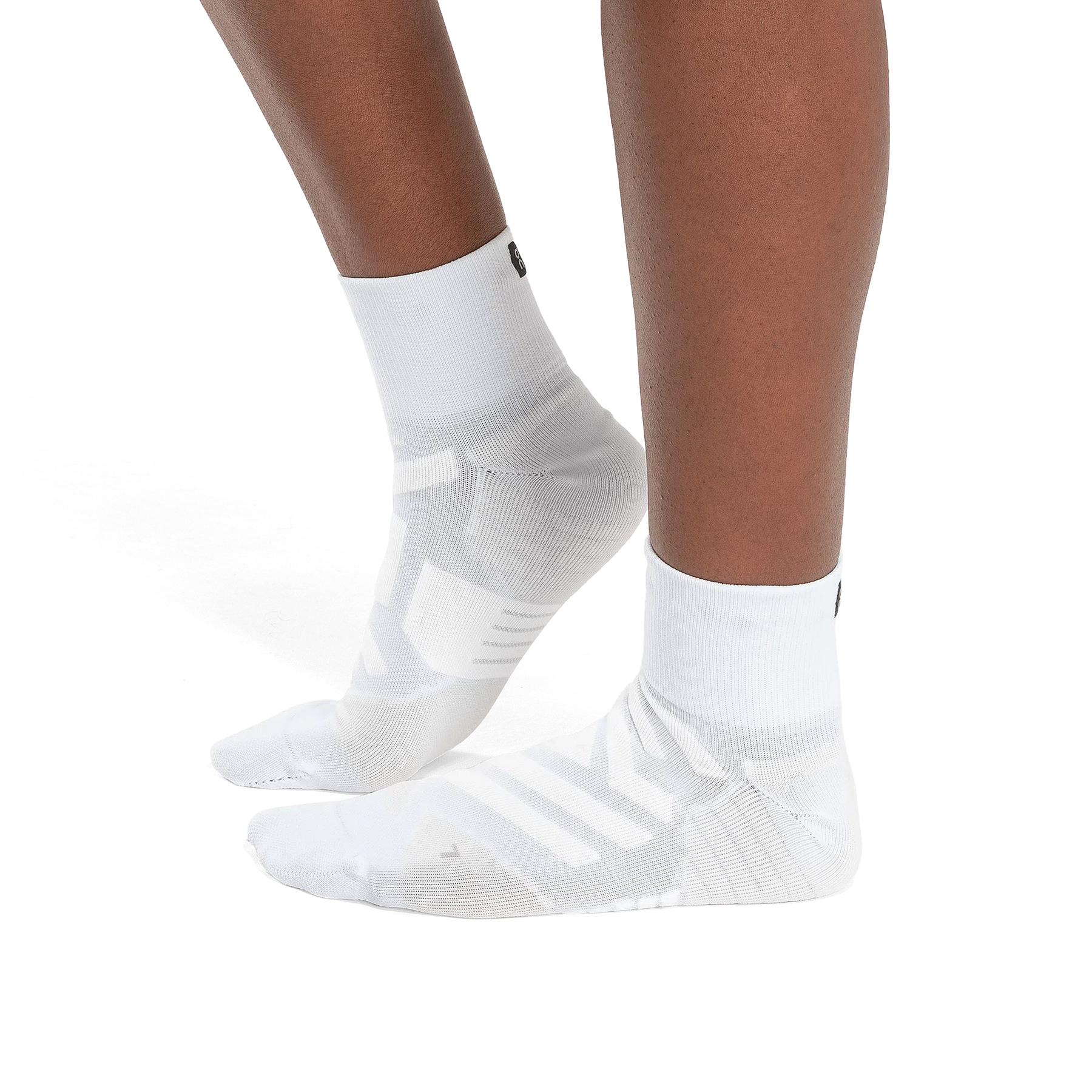 On-Women's On Performance Mid Sock-White/Ivory-Pacers Running