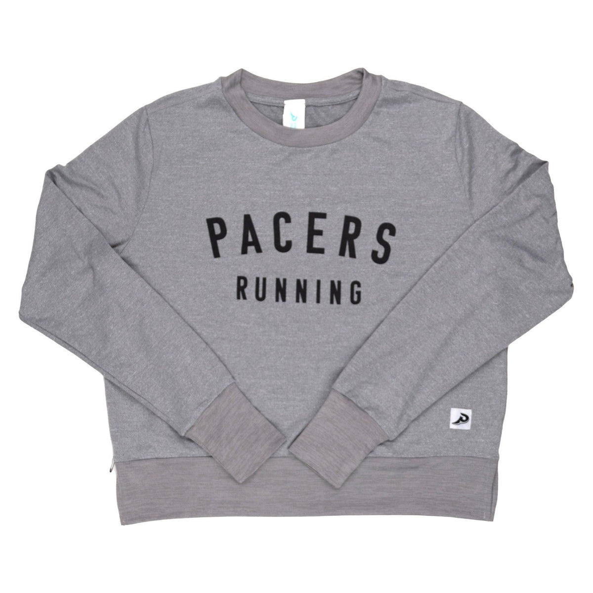 Pacers Running-Women's Performance Tech Crew Neck Long Sleeve-Heather Classic Gray-Pacers Running
