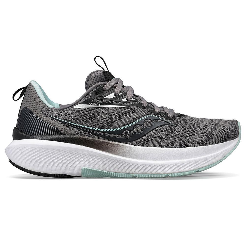 Women's Saucony Echelon 9, Charcoal/Ice, 5 D Wide