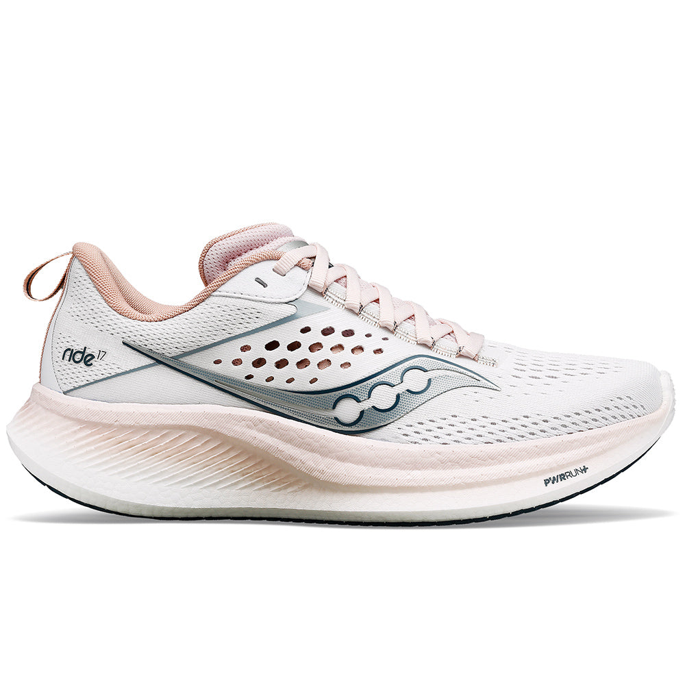Saucony-Women's Saucony Ride 17-White/Lotus-Pacers Running