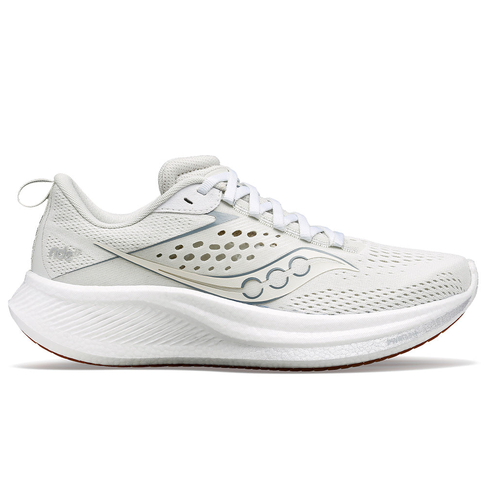 Women's Saucony Ride 17, Pearl/Gum, 11 B Medium