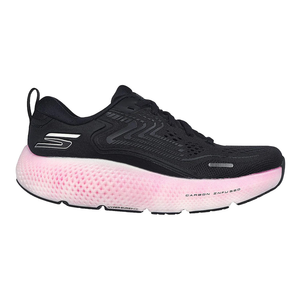 Skechers-Women's Skechers Go Run Max Road 6-Black Textile/Pink Trim-Pacers Running