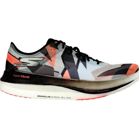 Women's Skechers Go Run Speed Freek, Black/Red, 9.5 B Medium