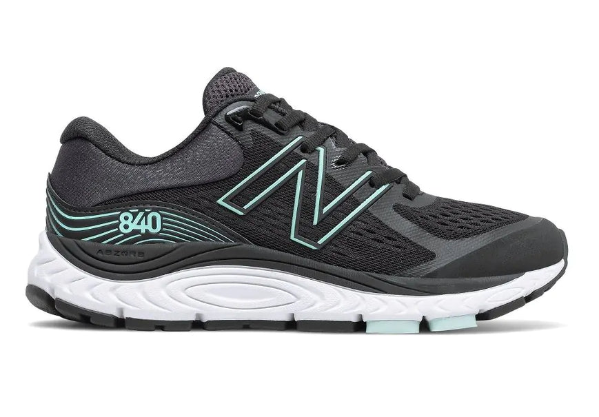 Women's New Balance Fresh Foam 840v5, Black/Storm Blue, 5 D Wide