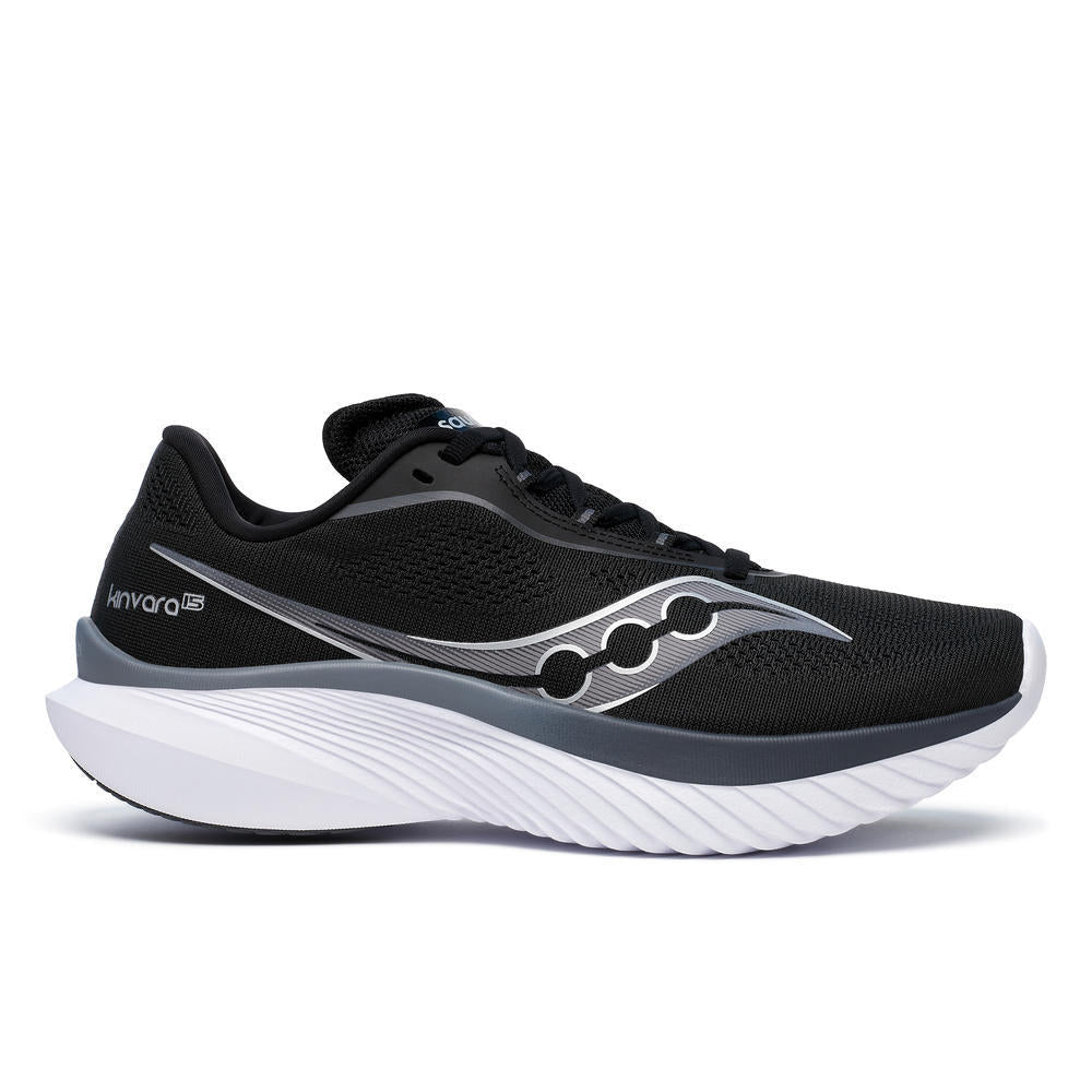 Women's Saucony Kinvara 15, Black/White, 10 B Medium
