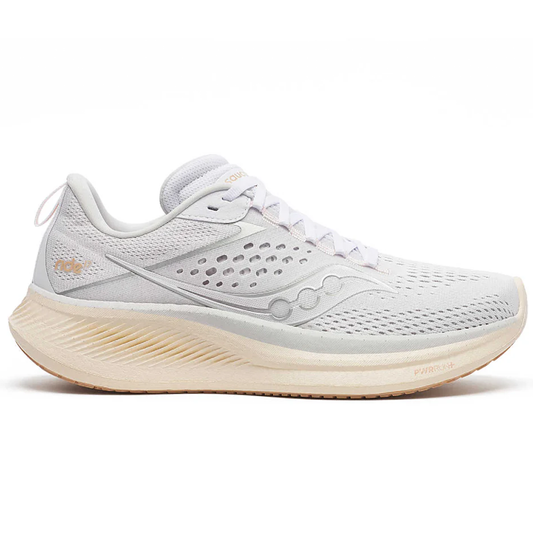 Women's Saucony Ride 17, White/Pearl, 11 B Medium