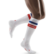 CEP-CEP Men's 80's Tall Compression Socks-White/Red/Blue-Pacers Running