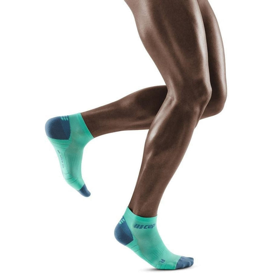 CEP-CEP Men's Low Cut Compression Socks 3.0-Mint/Grey-Pacers Running
