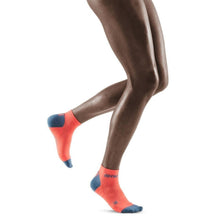 CEP-CEP Women's Low Cut Compression Socks 3.0-Coral/Grey-Pacers Running