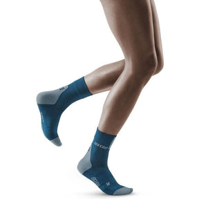 CEP-CEP Women's Short Compression Socks 3.0-Blue/Grey-Pacers Running