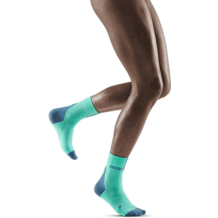 CEP-CEP Women's Short Compression Socks 3.0-Mint/Grey-Pacers Running