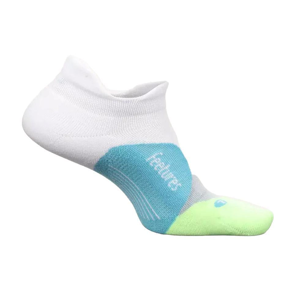 Feetures-Feetures Elite Light Cushion No Show Tab-White Lime-Pacers Running