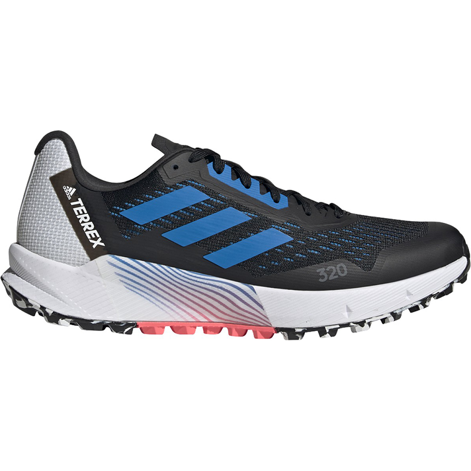 Adidas-Men's Adidas Terrex Agravic Flow 2-Core Black/Blue Rush/Turbo-Pacers Running