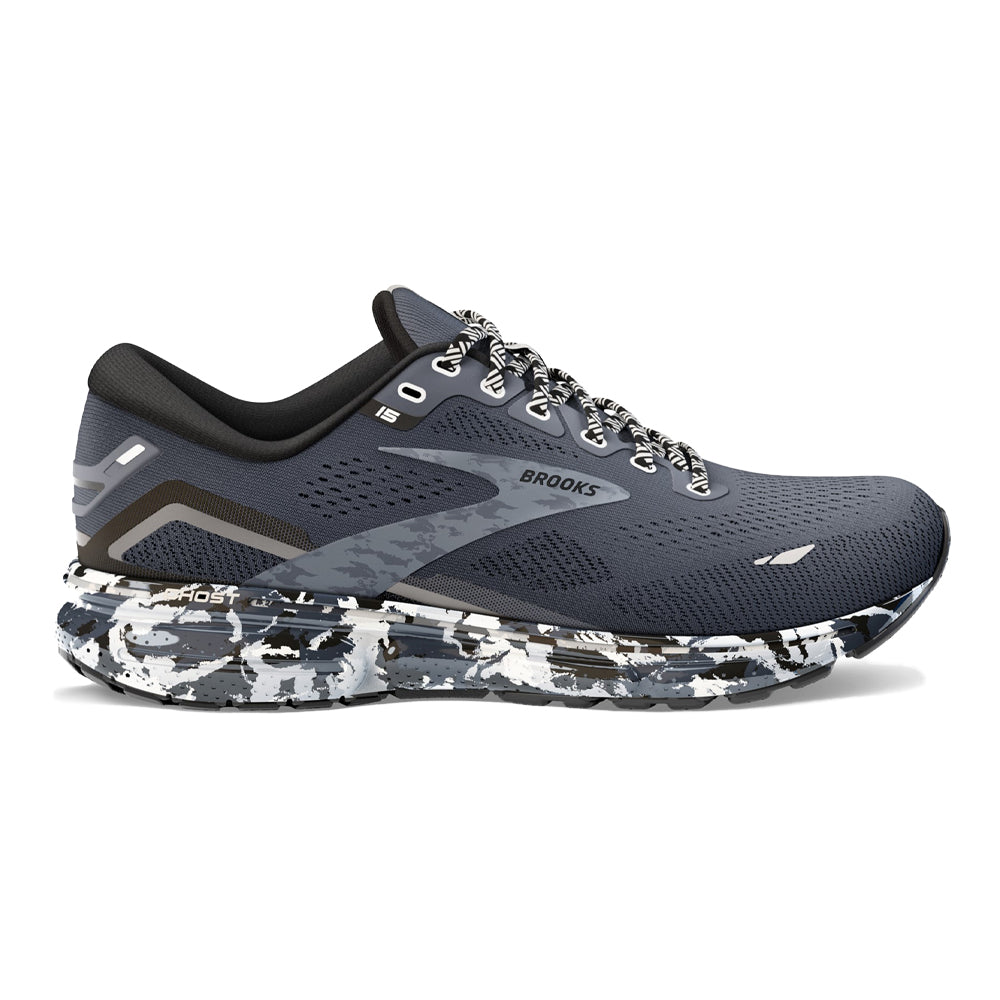 Brooks-Men's Brooks Ghost 15-Ebony/Black/Oyster-Pacers Running