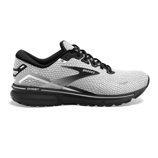 Brooks-Men's Brooks Ghost 15-White/Black-Pacers Running