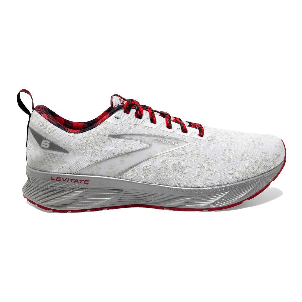 Brooks-Men's Brooks Levitate 6-White/Red/Silver-Pacers Running