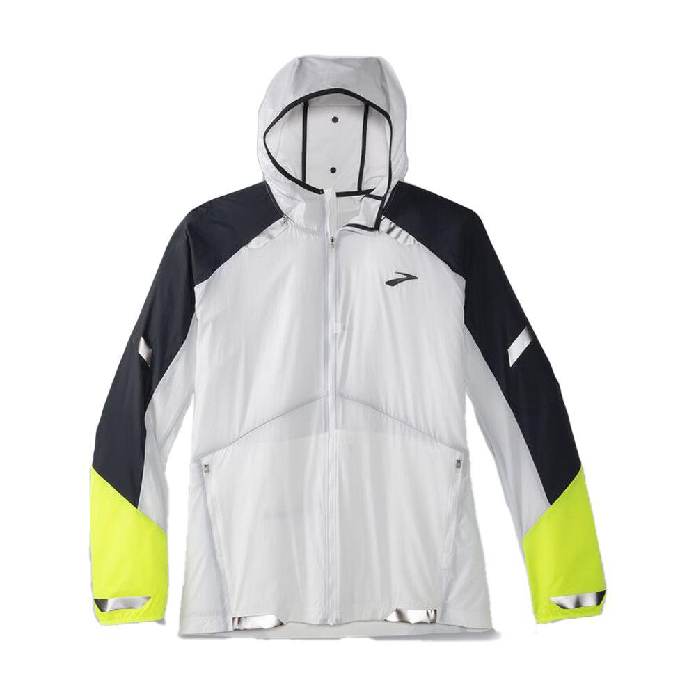 Brooks-Men's Brooks Run Visible Convertible Jacket-White/Asphalt/Nightlife-Pacers Running