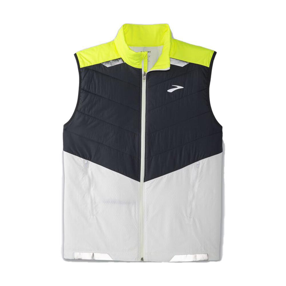 Brooks-Men's Brooks Run Visible Insulated Vest-White/Asphalt/Nightlife-Pacers Running