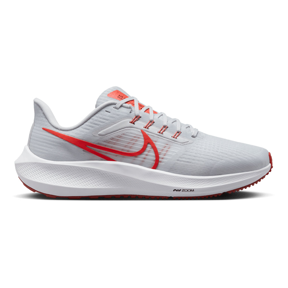 Nike-Men's Nike Air Zoom Pegasus 39-Platinum Tint/LT Crimson-White-Adobe-Pacers Running