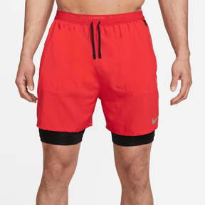 Nike-Men's Nike Dri-FIT 5" 2N1 Short-University Red/Black/Reflective Silver-Pacers Running