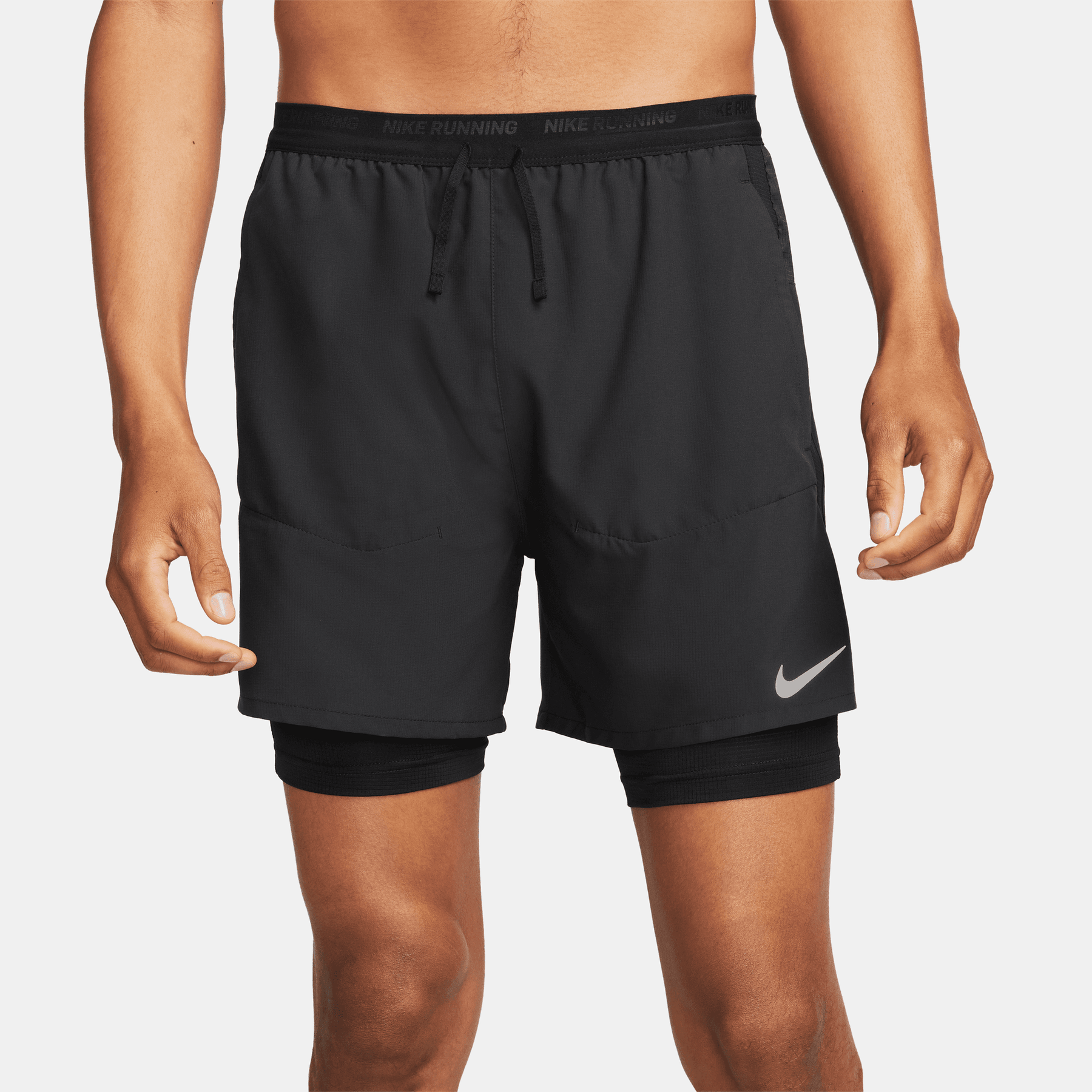 Nike-Men's Nike Dri-FIT 5" 2N1 Short-Black-Pacers Running