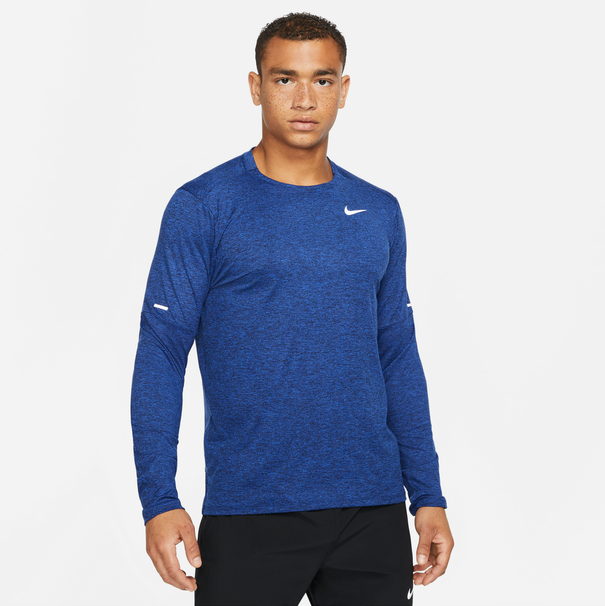 Nike-Men's Nike Dri-Fit Element Long Sleeve-Odsidian/Game Royal/Reflective Silver-Pacers Running