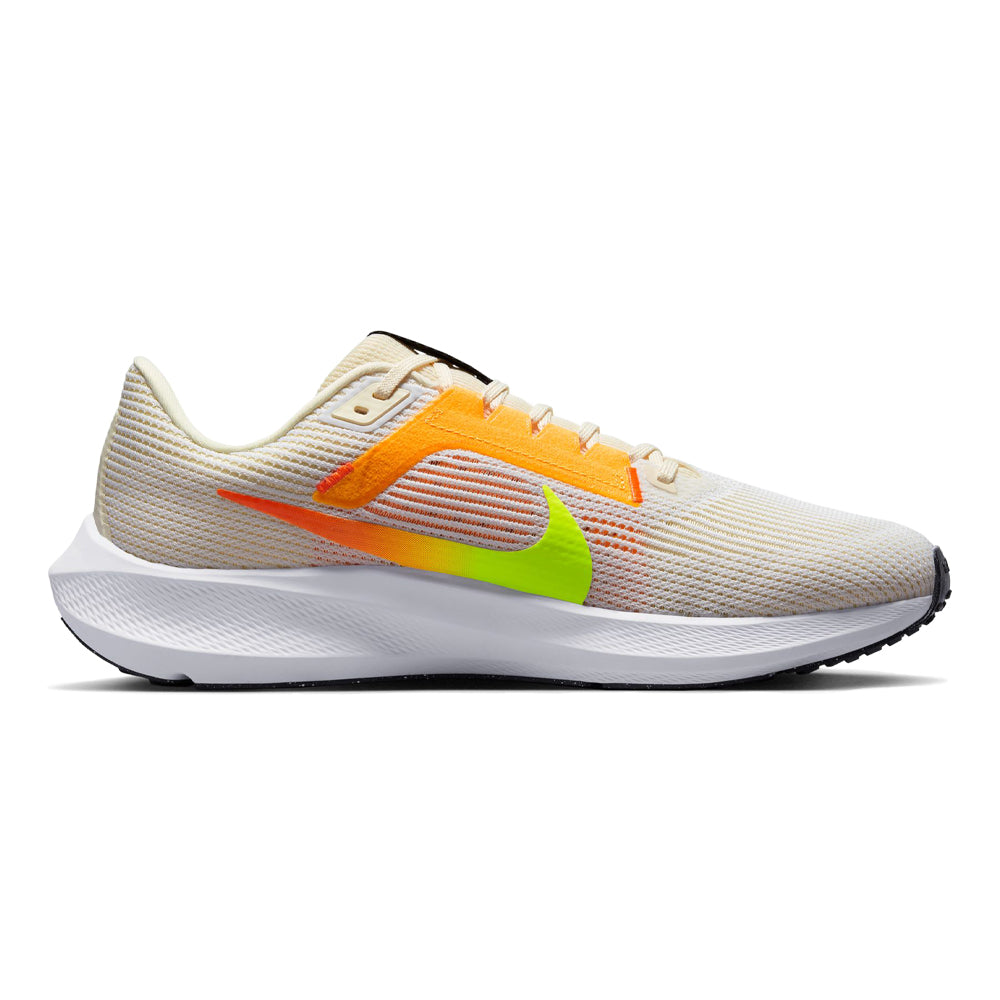 Nike-Men's Nike Pegasus 40-White/Multi-Color-Coconut Milk-Volt-Pacers Running
