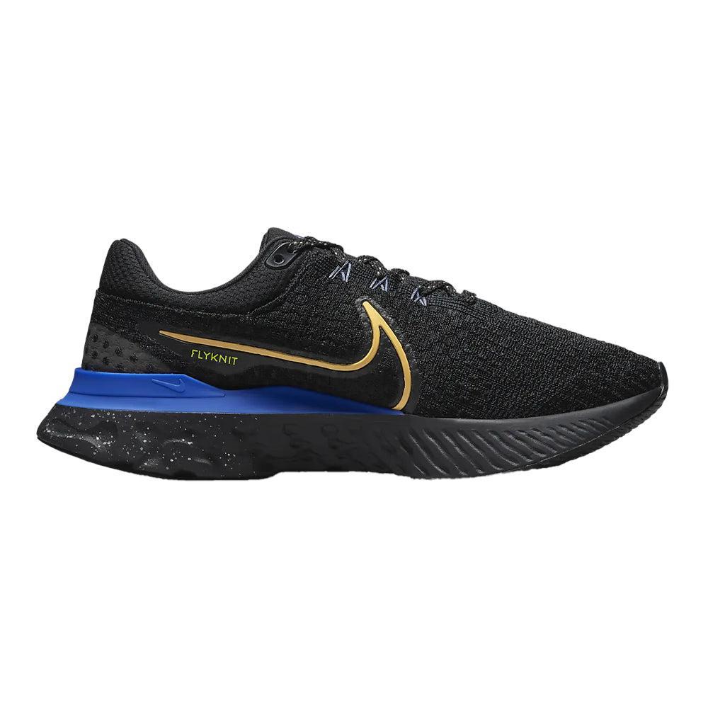 Nike-Men's Nike React Infinity Run Flyknit 3-Black/Citron Pulse-Hyper Royal-Pacers Running