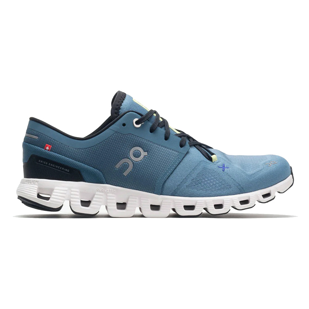 On-Men's On Cloud X 3-Pewter/White-Pacers Running