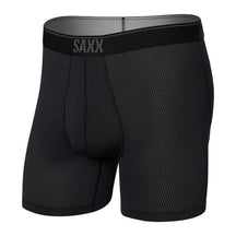 Saxx-Men's Saxx Quest Quick Dry Mesh Boxer Brief Fly-Black II-Pacers Running