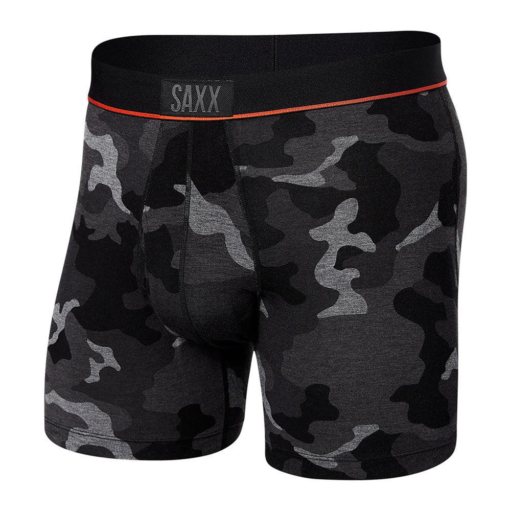 Saxx-Men's Saxx Ultra Super Soft Boxer Brief Fly-Supersize Camo- Black-Pacers Running