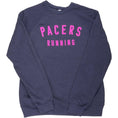Load image into Gallery viewer, Pacers Running-Pacers Running Sweatshirt-Heather Navy/Pink Screen-Pacers Running
