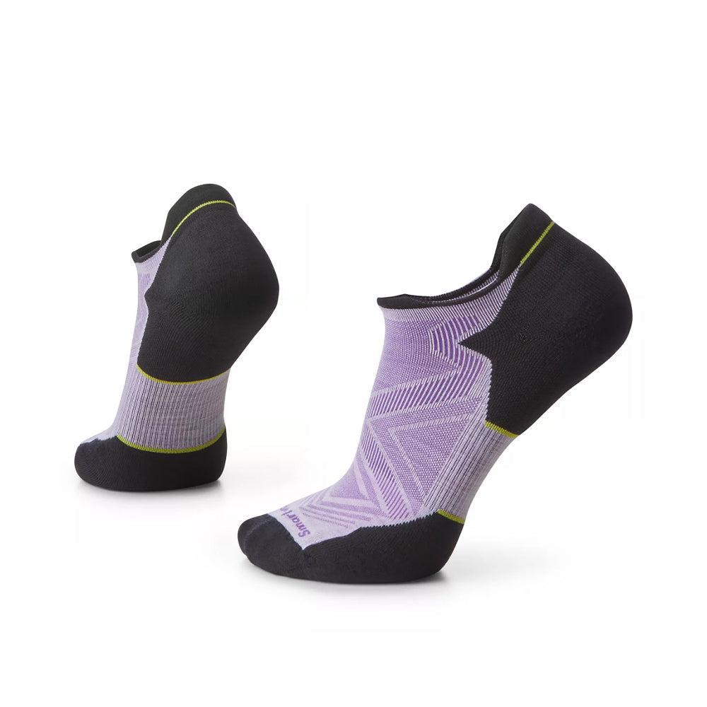 Smartwool-Unisex Smartwool Run Targeted Cushion Low Ankle Socks-White/Purple Eclipse-Pacers Running
