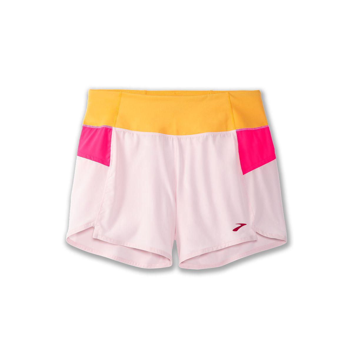 Brooks-Women's Brooks Chaser 5"" Short-Quartz/Hyper Pink/Sun Glow-Pacers Running