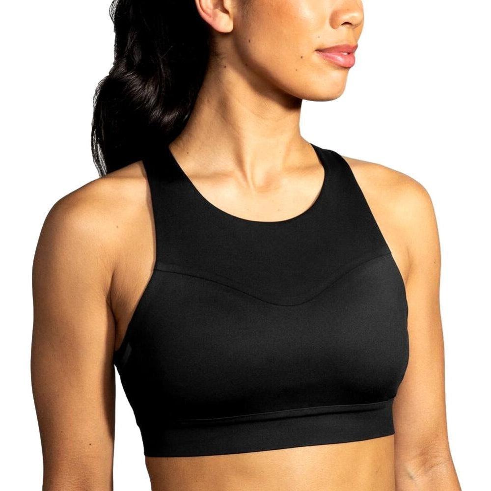 adidas Running pocket high-support sports bra in black, H64679