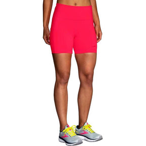 Brooks-Women's Brooks Method 5" Short Tight-Fluoro Pink-Pacers Running