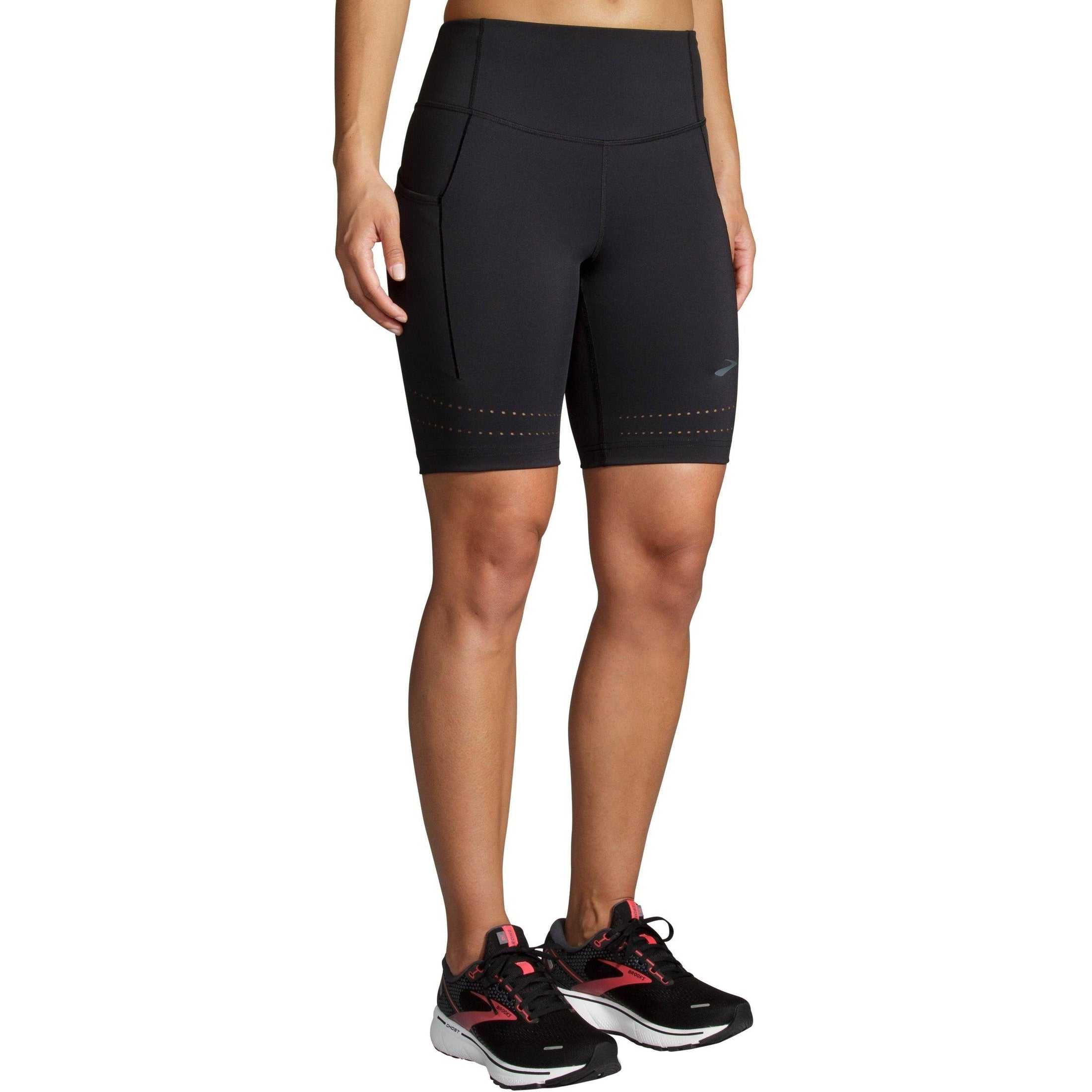 Brooks-Women's Brooks Method 8" Short Tight-Black-Pacers Running