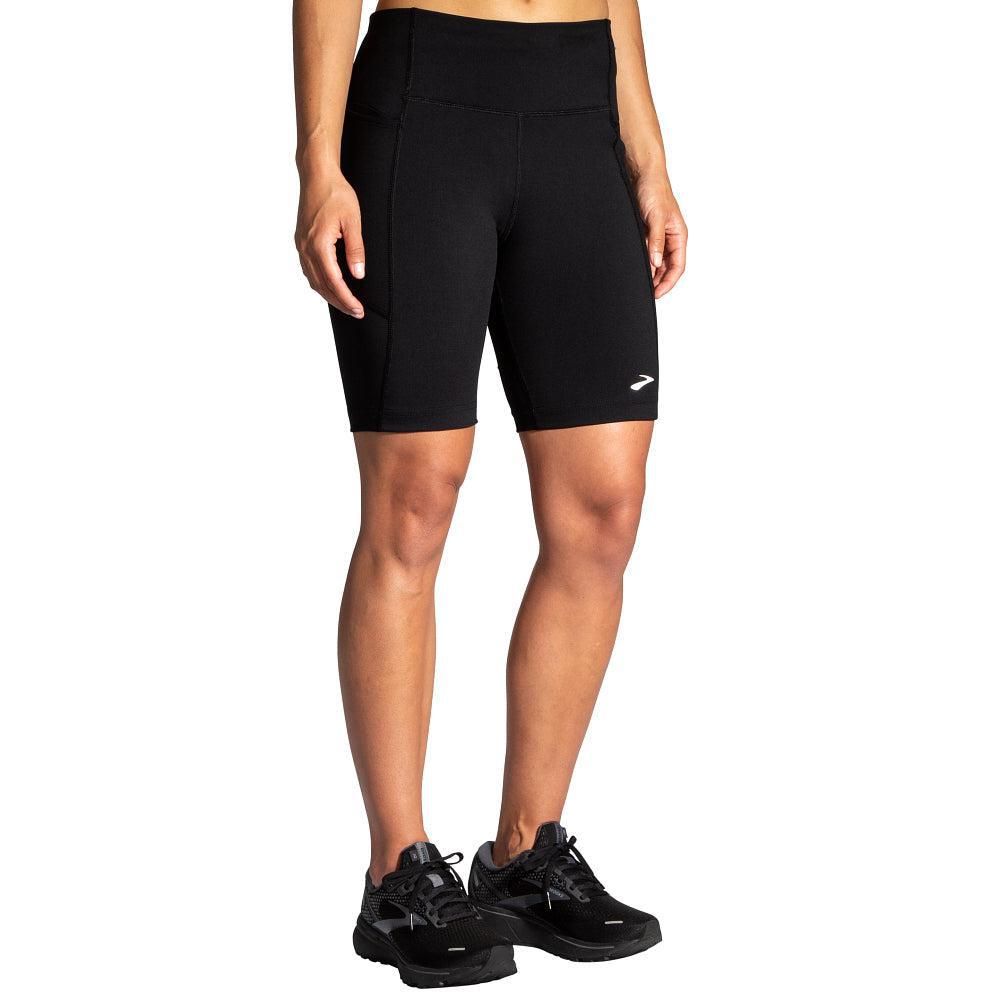 Brooks-Women's Brooks Moment 8" Short Tight-Black-Pacers Running