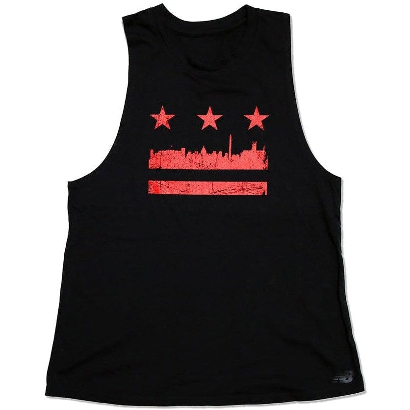 New Balance-Women's DC Flag Tank-Black-Pacers Running