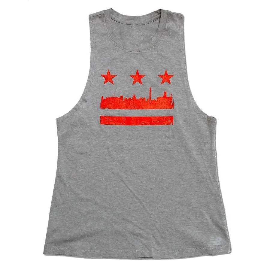 New Balance-Women's DC Flag Tank-Grey-Pacers Running