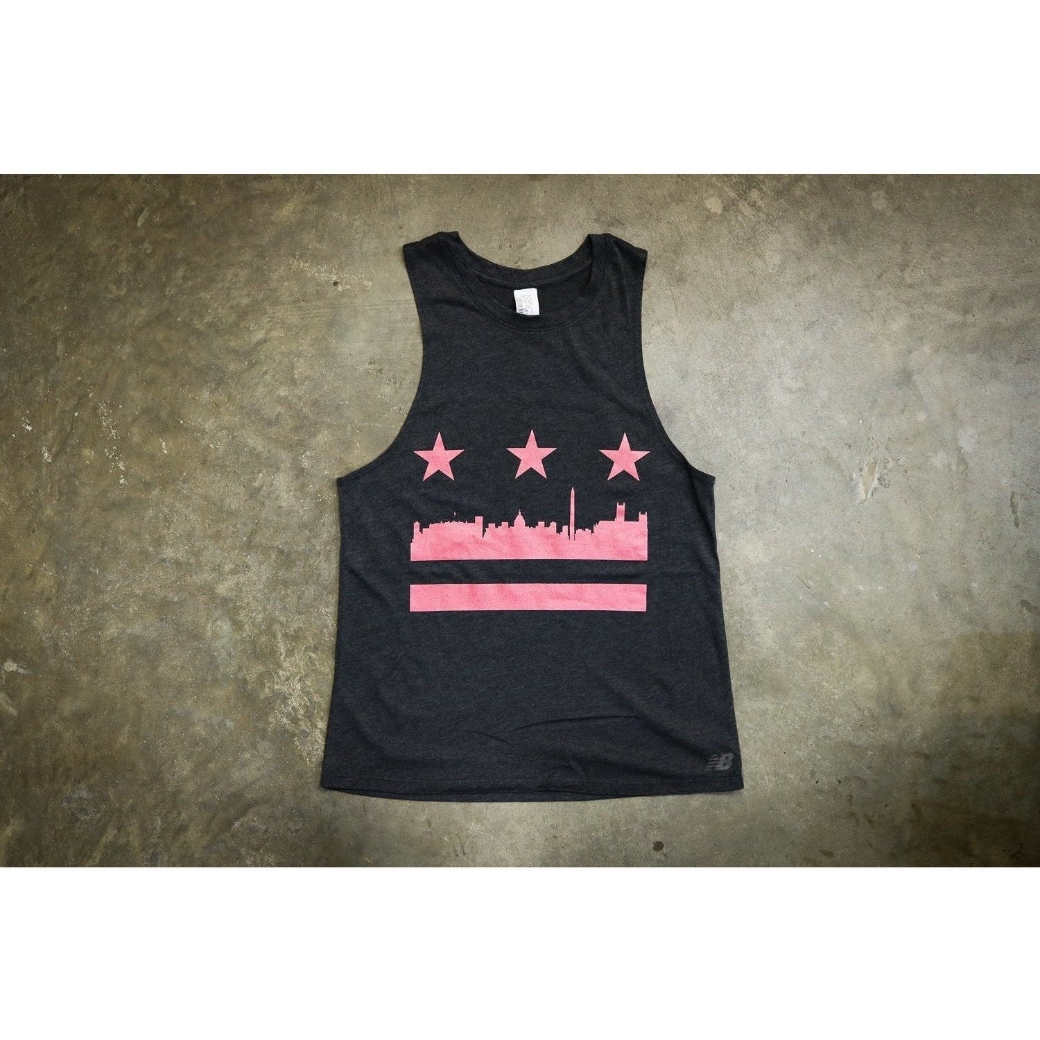 New Balance-Women's DC Flag Tank-Black/Pink-Pacers Running