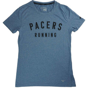 Pacers Running-Women's Mizuno Pacers Running Short Sleeve-Ensign Blue/Black Screen-Pacers Running